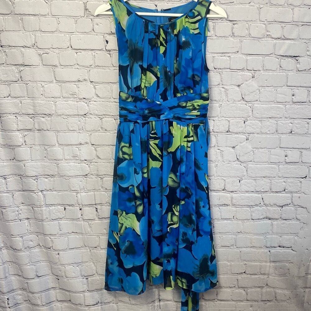 Adrianna Papell Floral Chiffon Dress Size 8  F